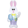 4 Foot Bunny Holding Happy Easter Egg Inflatable